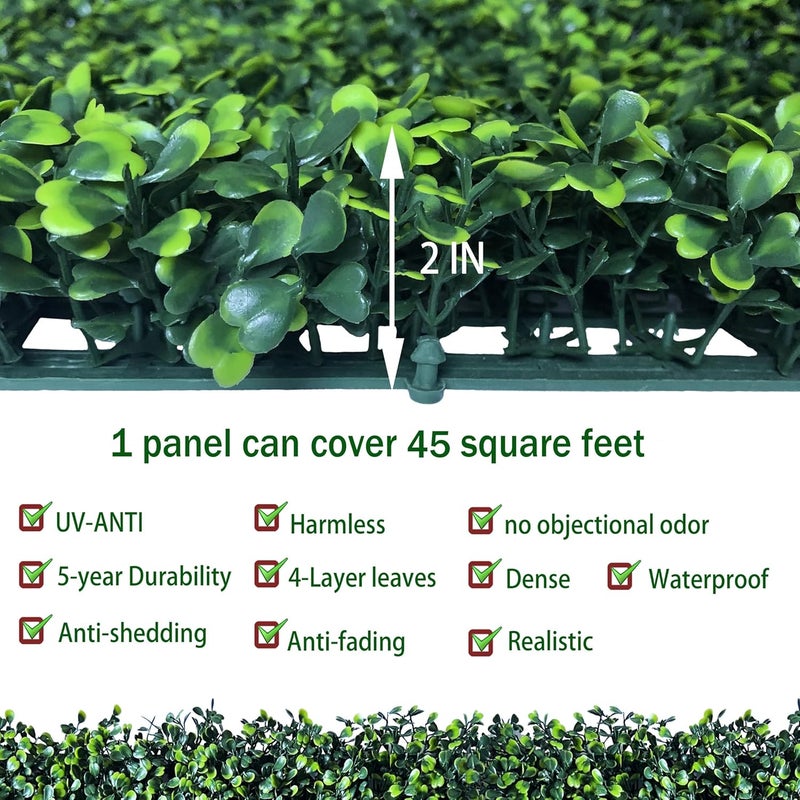 ODTORY Artificial Ivy Privacy Fence Wall Screen: 40X160 in(45 sqft) UV-Anti Faux Boxwood Roll Panels Greenery Backdrop Ivy Vine Leaf Hedges Fence Panels for Indoor Outdoor Green Wall Decor - Image 3